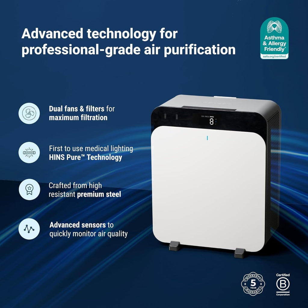 BLUEAIR Classic Pro CP7i Premium Air Purifier for Rooms up to 131m² Ideal for Animal Allergens, Viruses, Bacteria