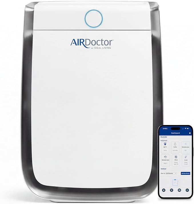 AIRDOCTOR 3500i SMART Air Purifier for Living Rooms and Bedrooms 3-Stage Filtration with Pre-Filter, UltraHEPA, Carbon/VOC Captures Particles 100 Times Smaller Than Standard HEPA