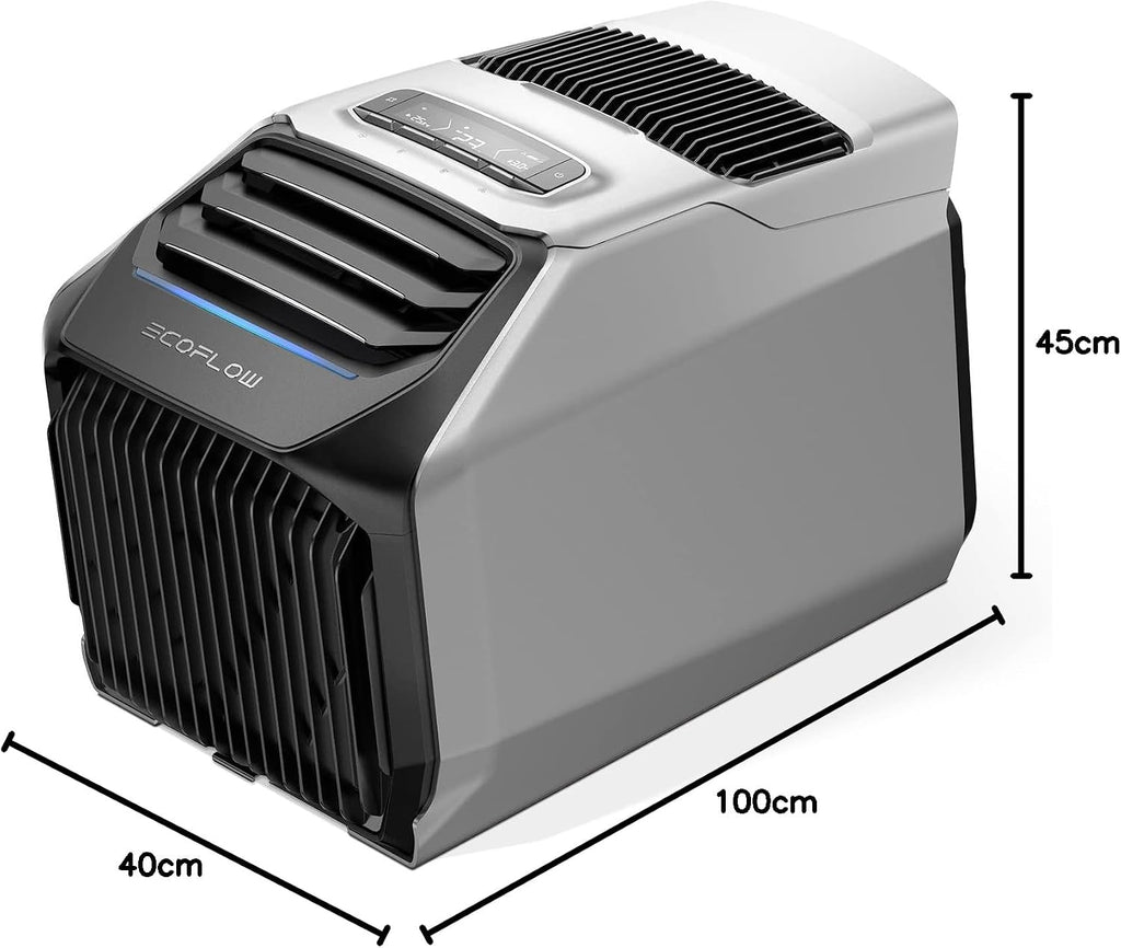 ECOFLOW WAVE 2 Portable Air Conditioner, 5100BTUs of Cooling, 6100BTUs of Heating, Add-On Battery, Control with App, No Drainage Required, for Outdoor Camping/RVs or Home Use(Battery Not Included)