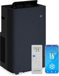 Klarstein AireLux Portable Air Conditioner - 14,000 BTU, Smart App & Voice Control, for Rooms up to 30 m², 4-in-1 Cooling, Dehumidifier, Fan & Sleep Mode, Quiet, Dark Grey