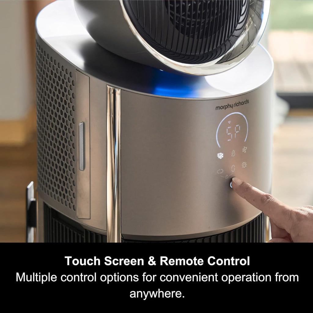 Morphy Richards S1 Pro Ductless 3 in 1 Personal Air Conditioner, Fan & Dehumidifier, Vent Free, Portable, Energy Efficient, Quiet, 3D Oscillation, Remote Control, Easy Clean Filter, 2m Cooling, 824020